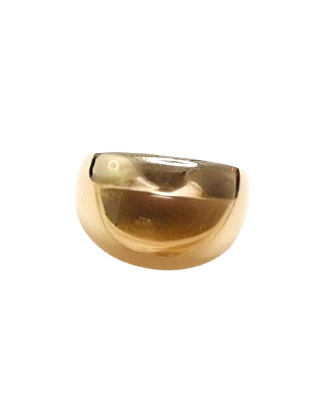 14K Yellow Gold Dome Ring Size 7.25 #25508